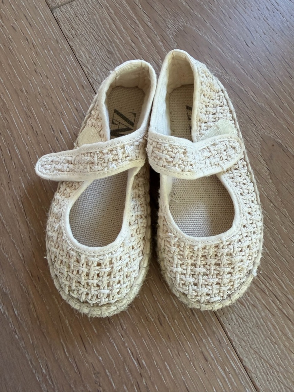 Zara Cream Crochet Mary Jane Kids Shoes